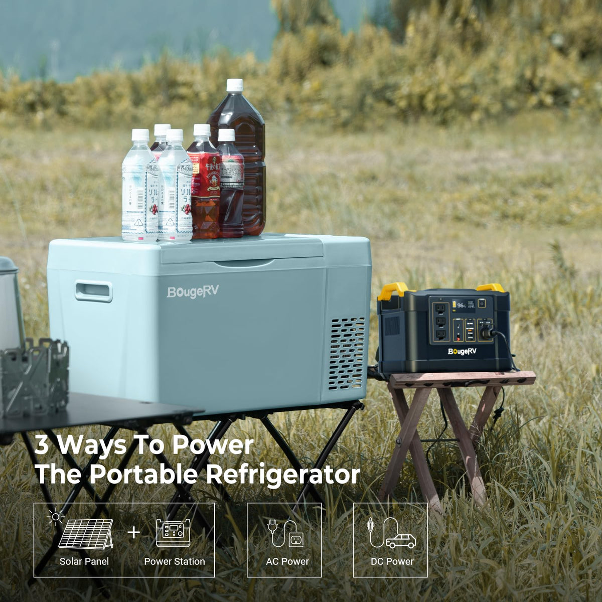 BougeRV CR22 installed in SUV trunk showing portable fridge convenience on trips