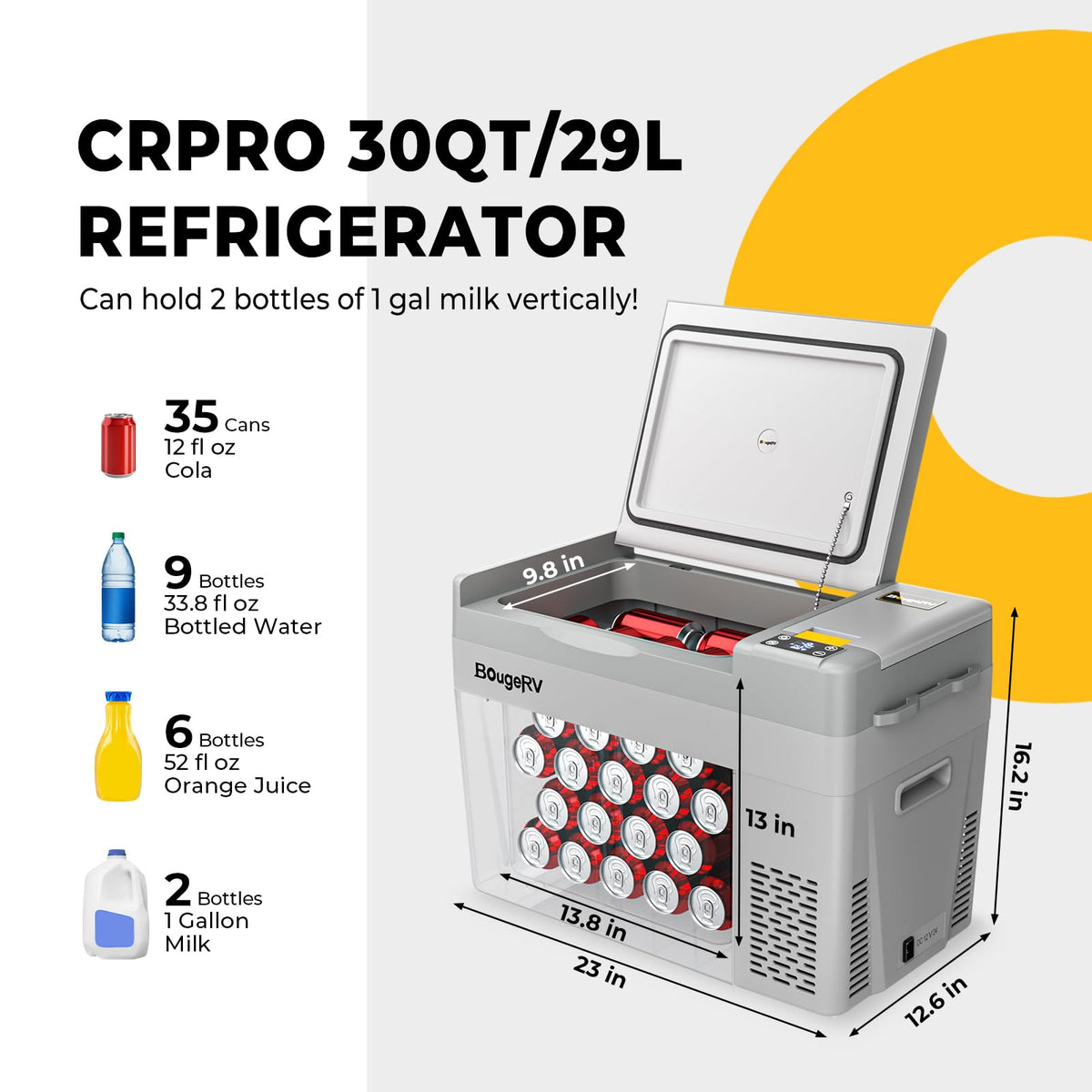 BougeRV storage box with BougeRV 266Wh power station inside, extended runtime benefit
