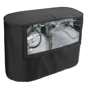 BougeRV front view of dual 30lb cover showing fit and protection