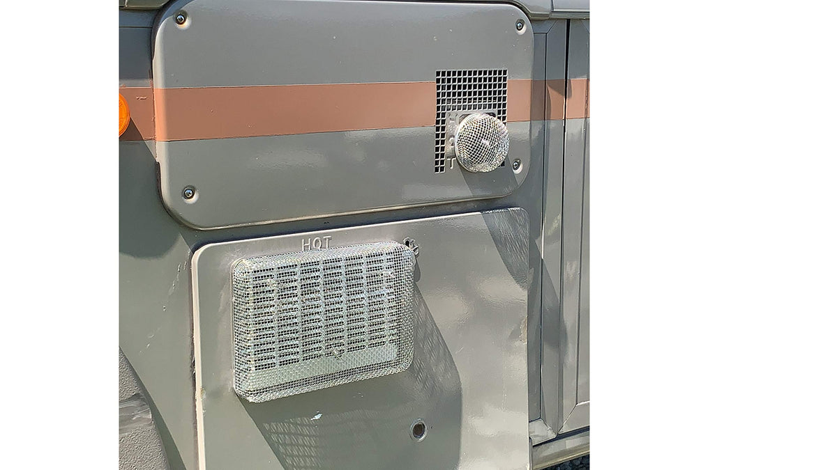 BougeRV vent screen installed on an RV in campsite scene offering long-term protection