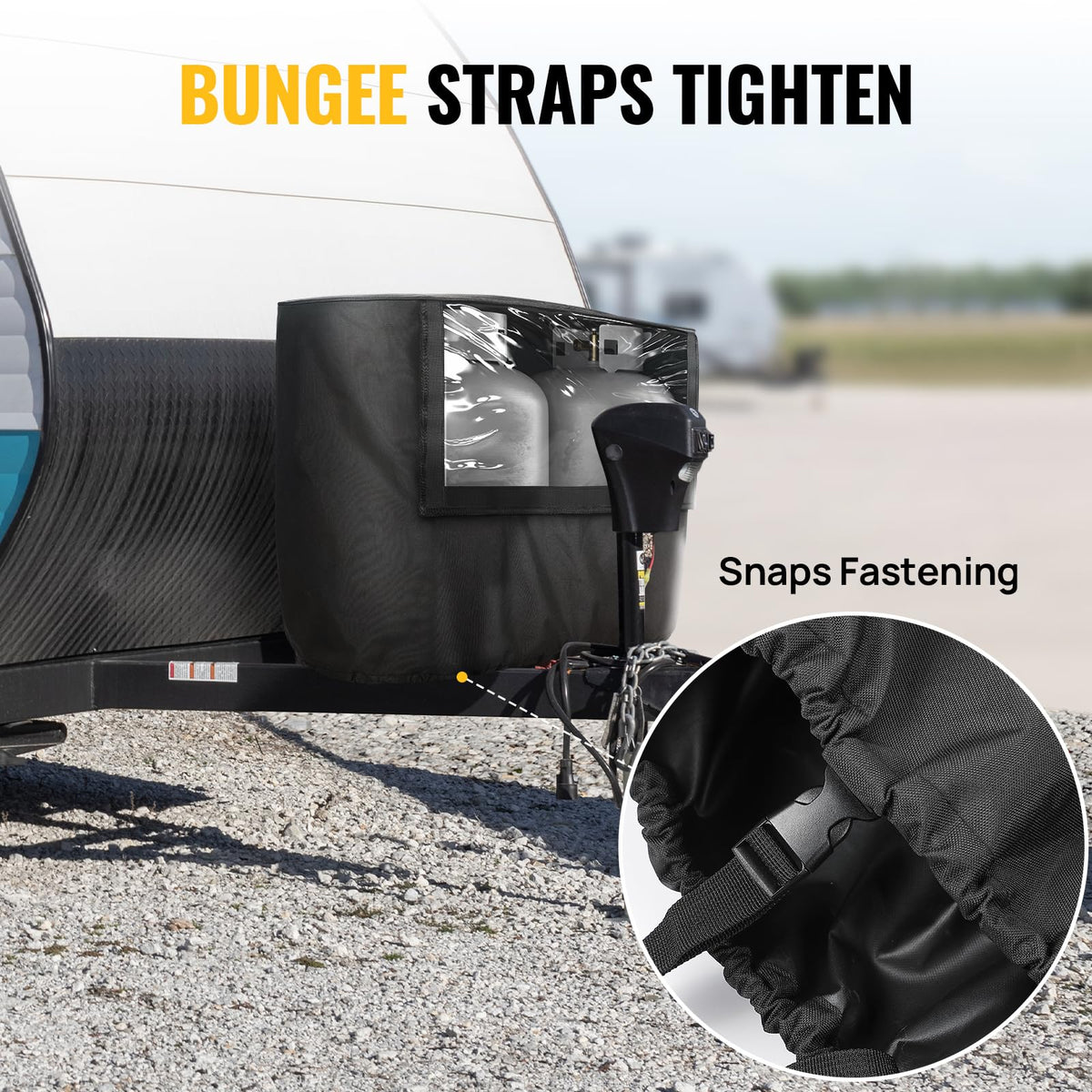 BougeRV installed on trailer showing weather protection and neat appearance