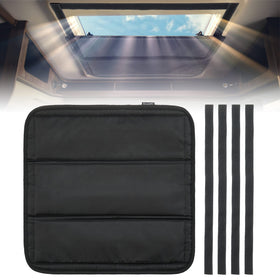 BougeRV skylight cover front view showing full blackout panel and fit benefit