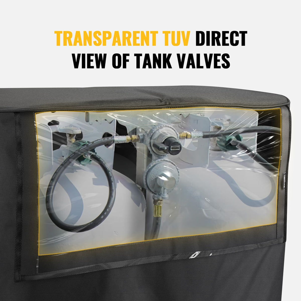 BougeRV transparent valve window closeup for easy visual inspection