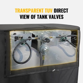 BougeRV transparent valve window closeup for easy visual inspection