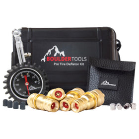 Boulder Tools front package showing complete deflator kit and components for convenience