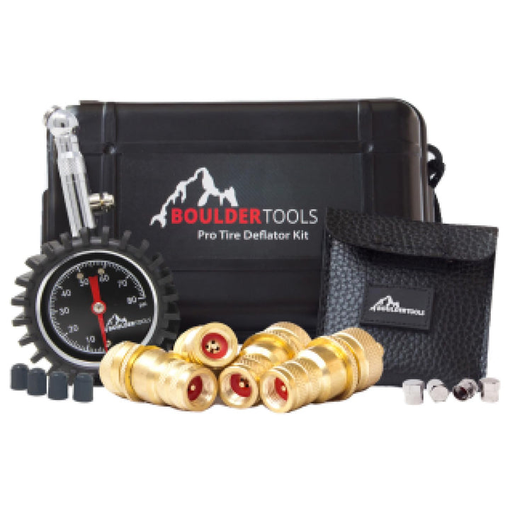 Boulder Tools front package showing complete deflator kit and components for convenience