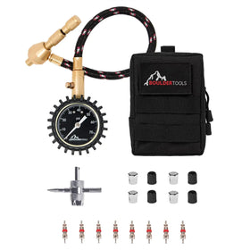 Boulder Tools front packaging showing complete rapid tire deflator kit and benefit of organized storage
