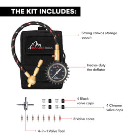 Boulder Tools pressure gauge detail illustrating clear PSI readout for accurate tire management