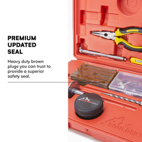 Boulder Tools used on a roadside tire demonstrating quick emergency repair