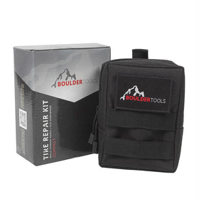 Boulder Tools kit held in hands to show compact size and easy transport