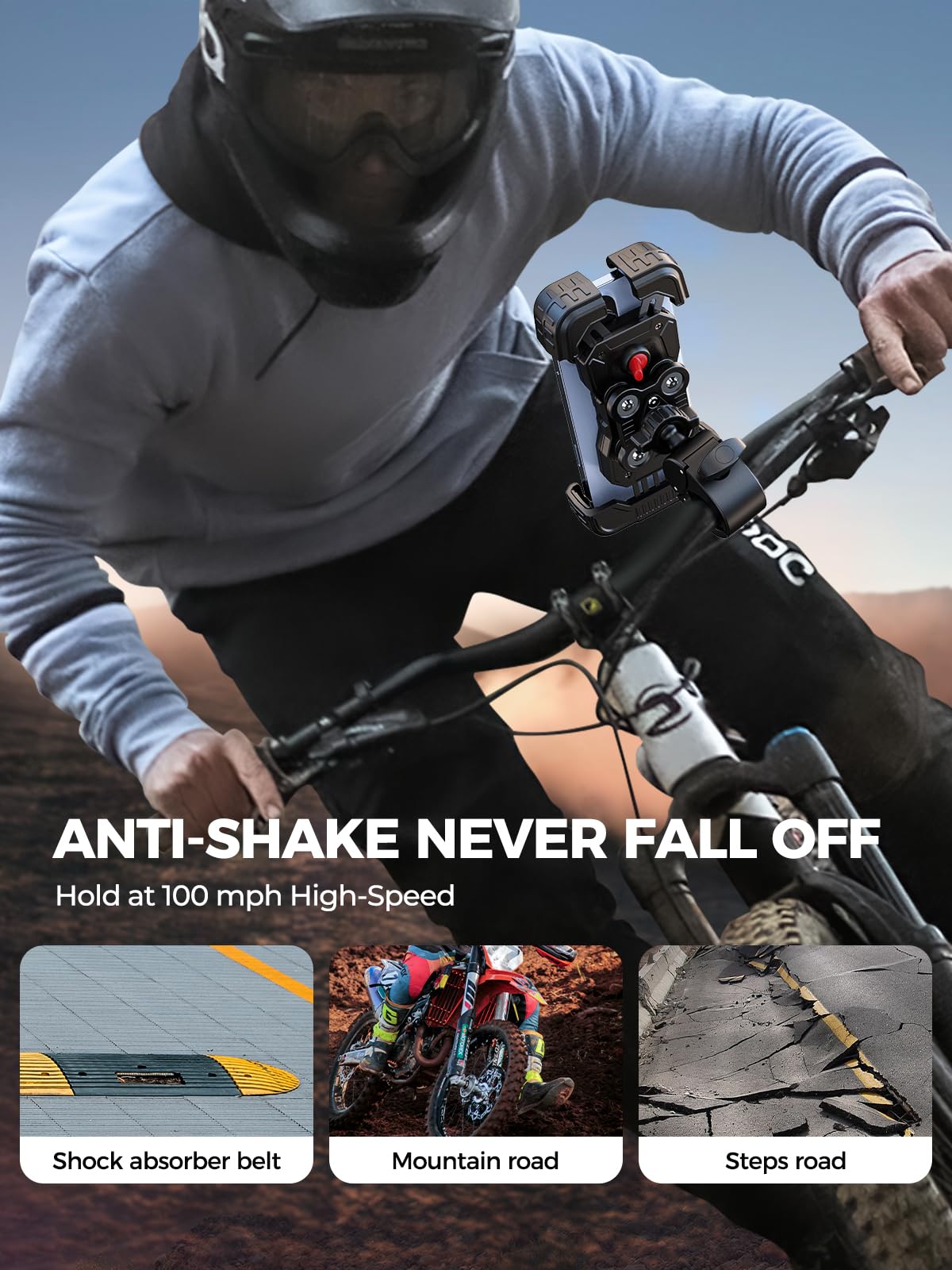 Bovemanx holding iPhone 16 Pro Max, clear navigation while riding