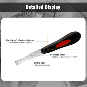 BOVIEER size comparison layflat showing three blade widths for different tasks
