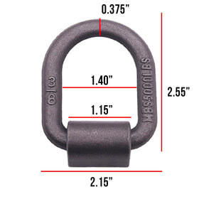 Boxer D ring six-pack packaging and label showing set quantity and identification benefit