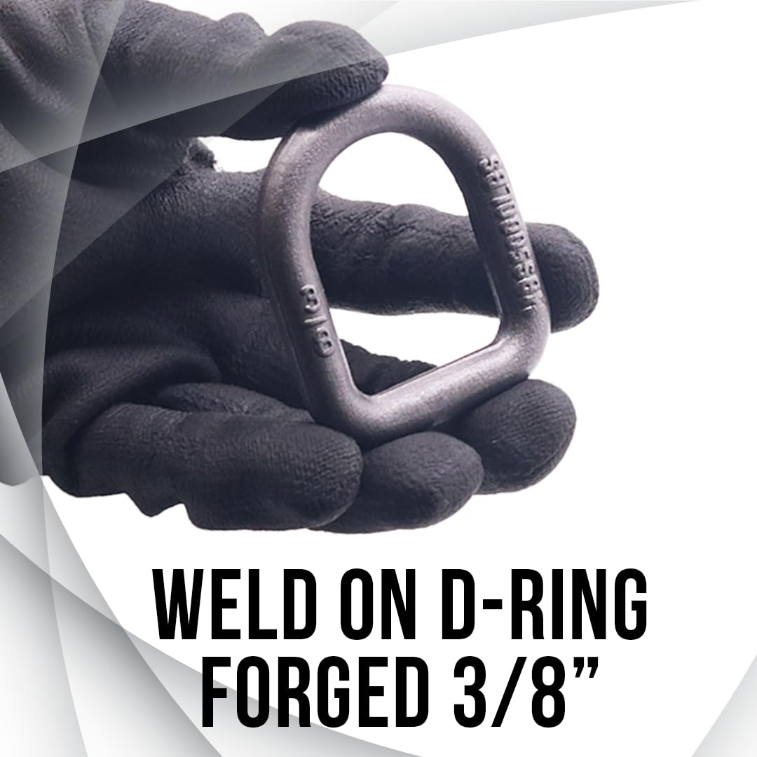 Boxer D ring welded on truck bed showing real-world install and load stability benefit