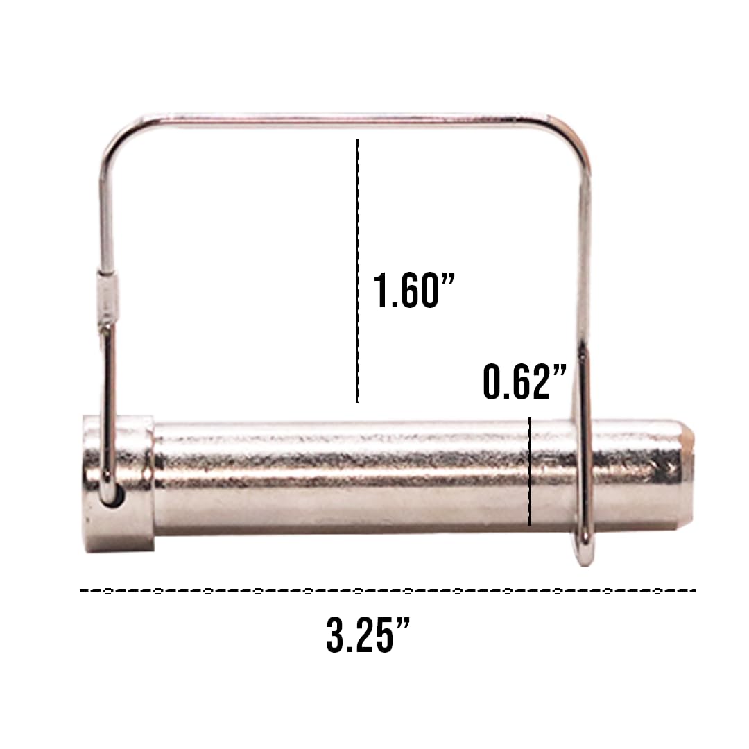 Boxer pin used on lawn mower attachment showing quick tool-free use