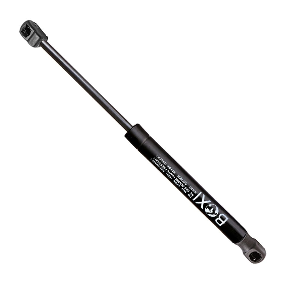 BOXI hood strut piston close-up highlighting corrosion-resistant finish
