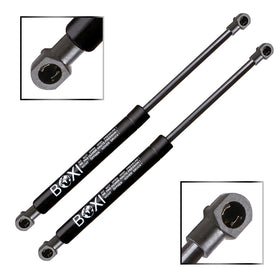 BOXI struts installed on a Fiat 500 hatchback in garage, demonstrating smooth hold