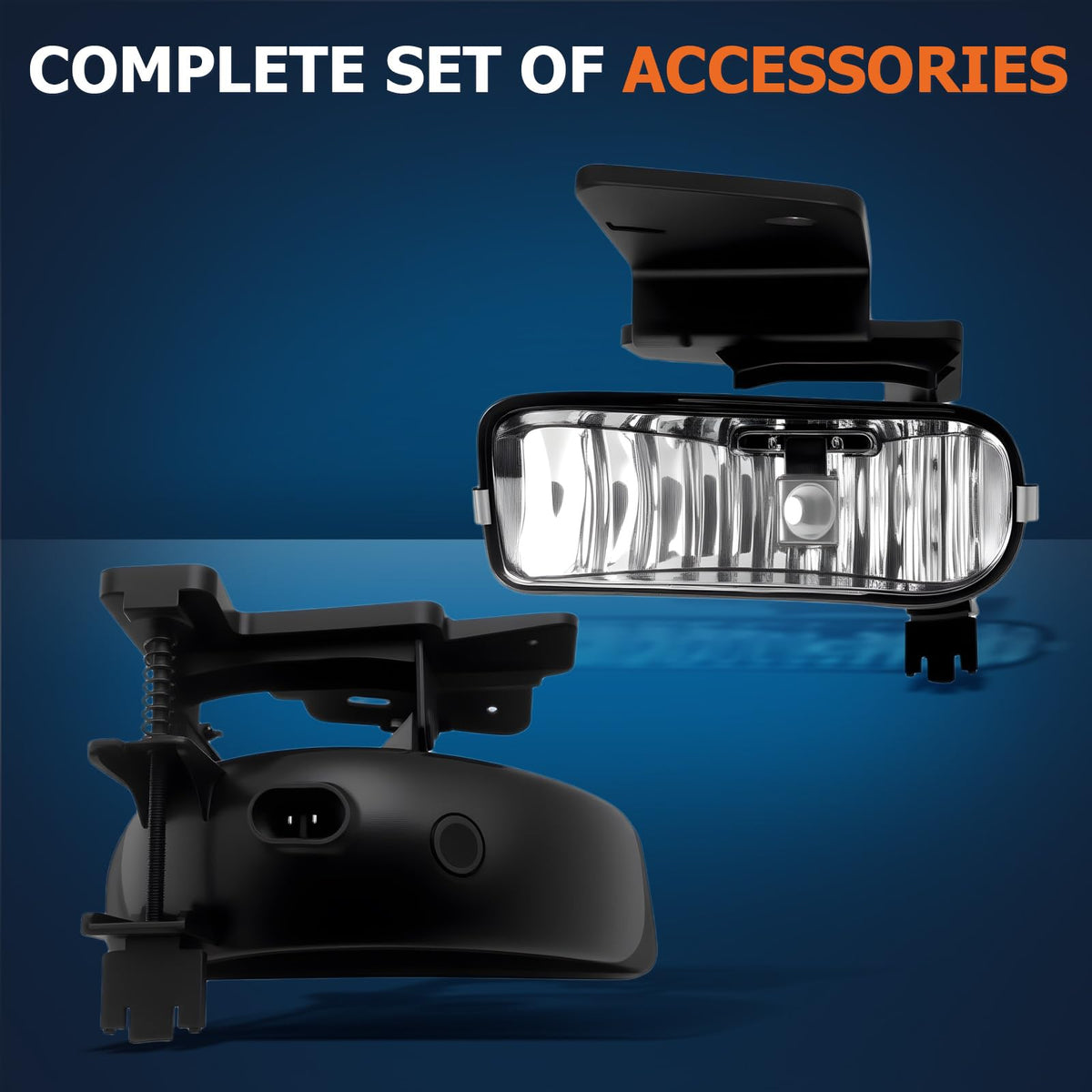 Boxlight halogen bulb and socket detail for easy bulb replacement
