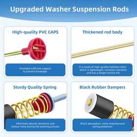 BoYaMRui spring and rubber damper assembly showing upgraded components for quieter operation