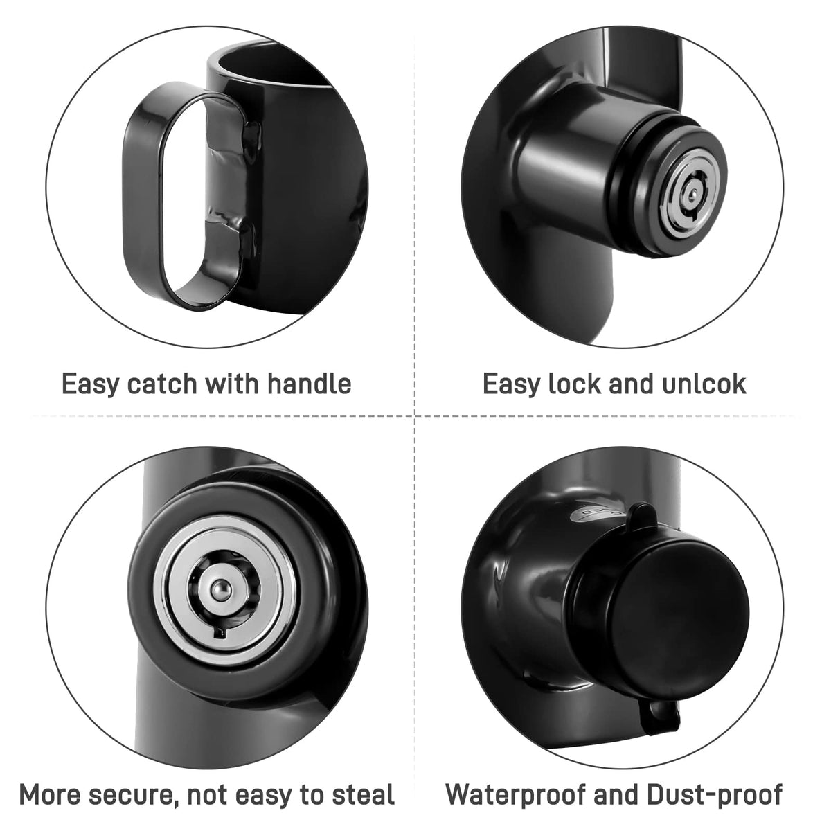 BOYISEN warning tag visible on lock helping prevent accidental hitching