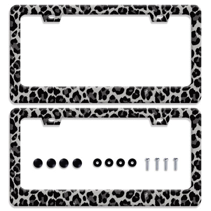 BRAGHRTED front view black gray leopard frame shows stylish curb appeal