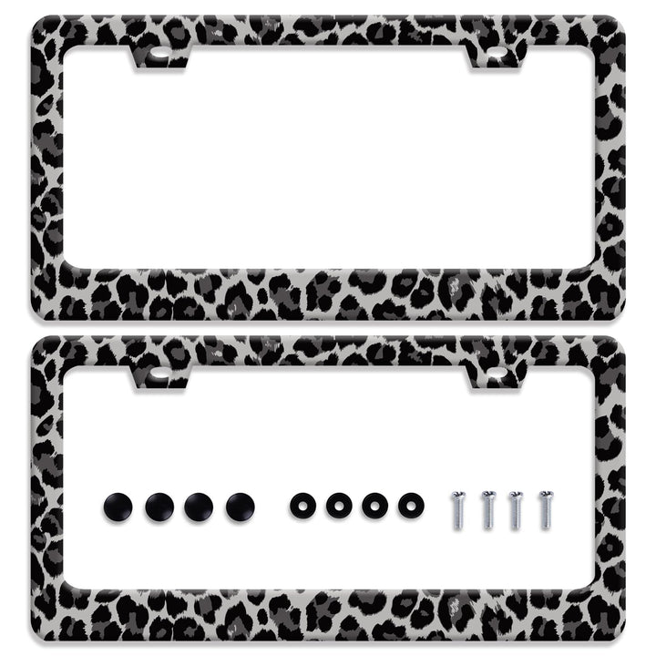 BRAGHRTED front view black gray leopard frame shows stylish curb appeal