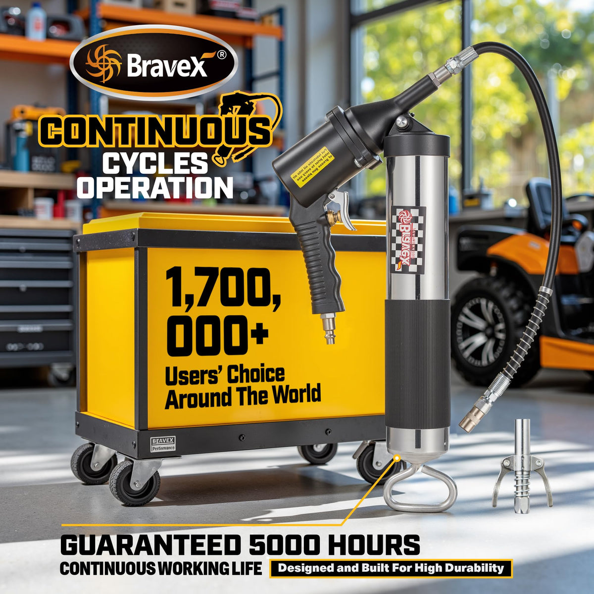 bravex canister close-up highlighting cold-drawn steel build and leak-preventing seal