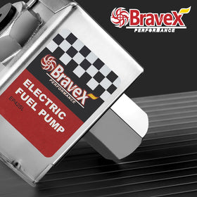 Bravex EP12S close-up of inlet and outlet ports demonstrating clear flow direction marking