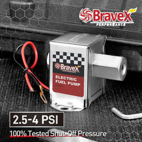 Bravex EP12S side connection detail highlighting inlet outlet fittings and secure mount benefit