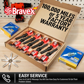 Bravex-equipped Ford truck driving on road showing reliable ignition performance and smoother operation