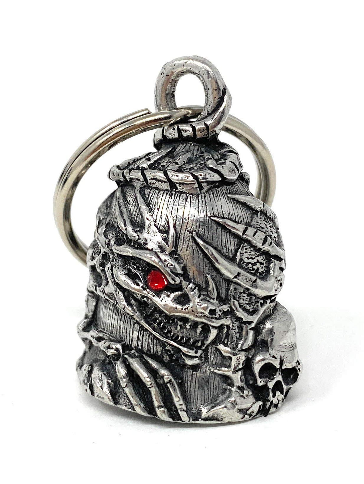 Bravo Bells skull dragon diamond front view showing bold design and durable finish