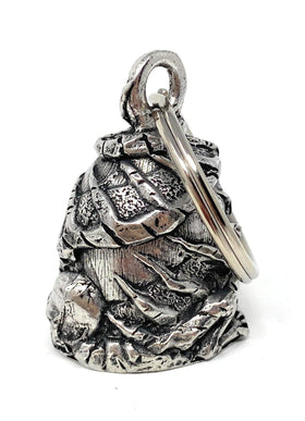 Bravo Bells side profile detail highlighting pewter texture and sculpted edges
