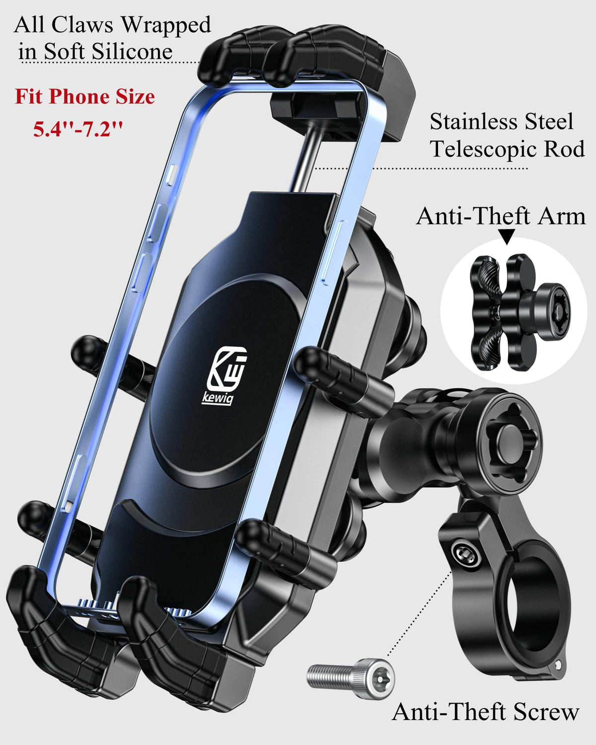 BRCOVAN anti-theft handlebar base emphasizing tamper-resistant security