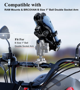 BRCOVAN 1-inch ball joint connection showing compatibility and flexible adjustment