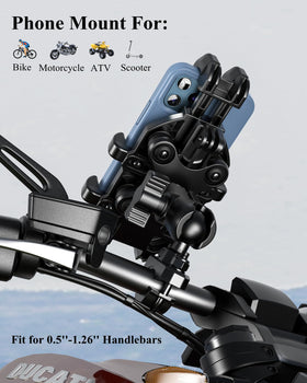 BRCOVAN metal U-shaped clamp closeup offering strong handlebar grip