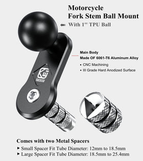 BRCOVAN close-up of 1" TPU ball delivering secure swivel adjustment