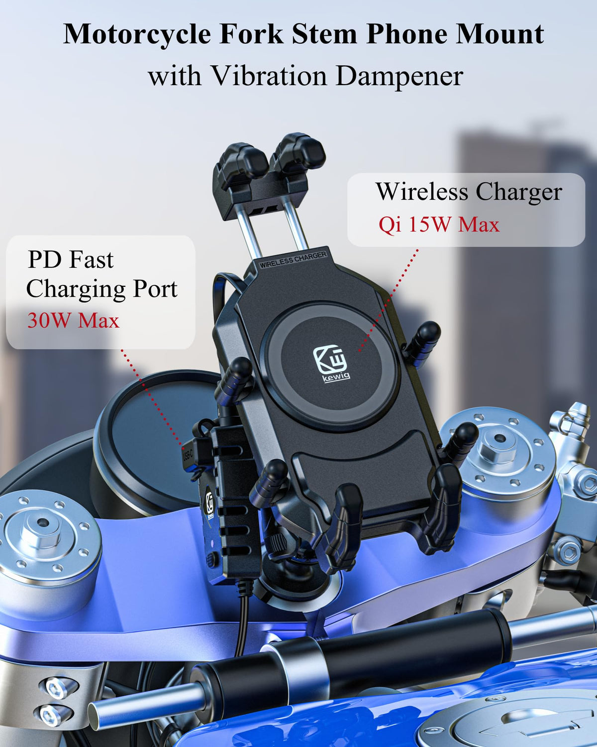 BRCOVAN close-up of wireless charging pad showing fast-charge benefit