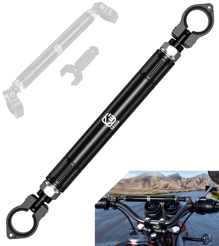 BRCOVAN front view of cross bar showing mounting points and shape benefit rigidity