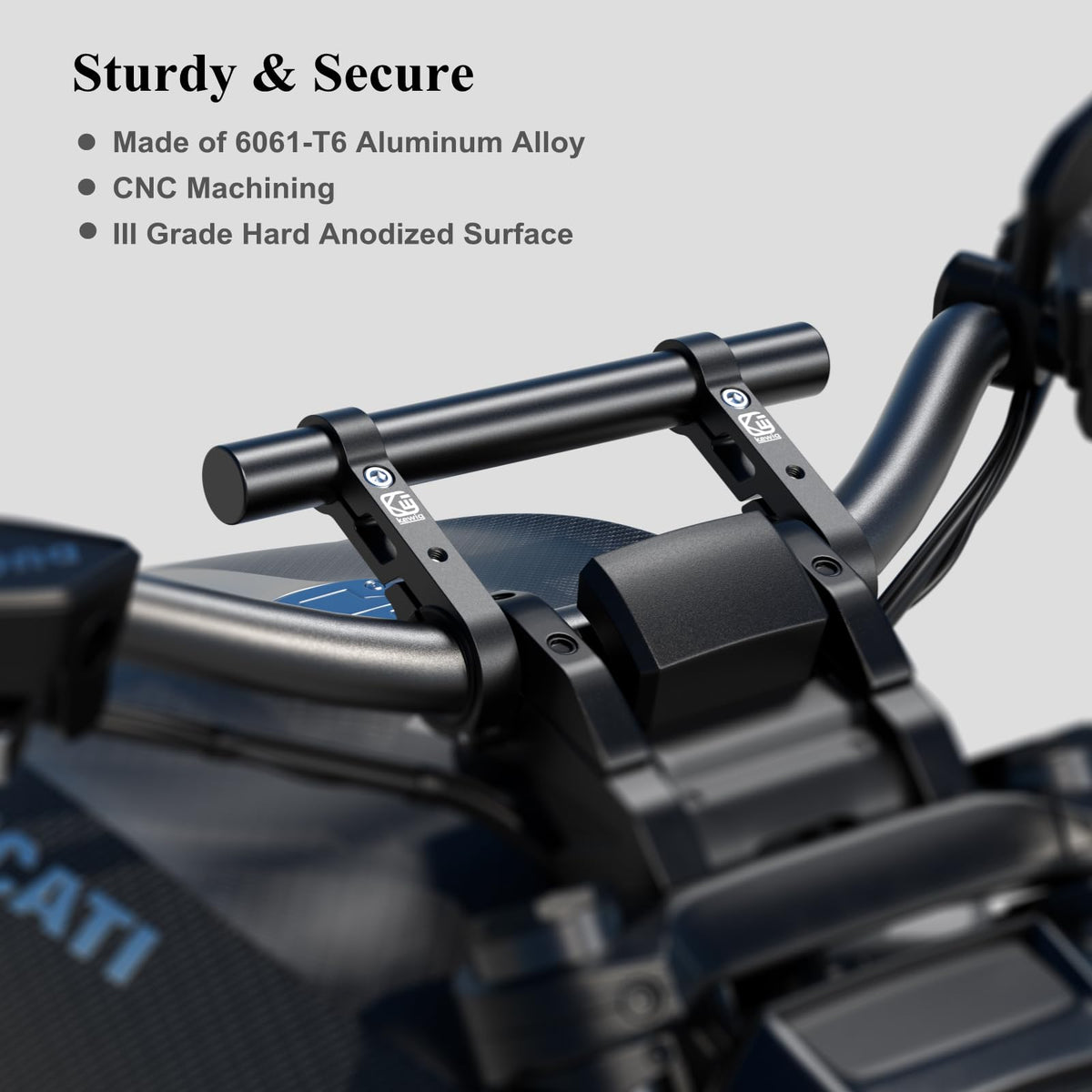 BRCOVAN close-up of crossbar machining highlighting strong aluminum construction and precise fit