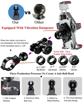 BRCOVAN double-socket arm and safety knob ensuring stable lock benefit