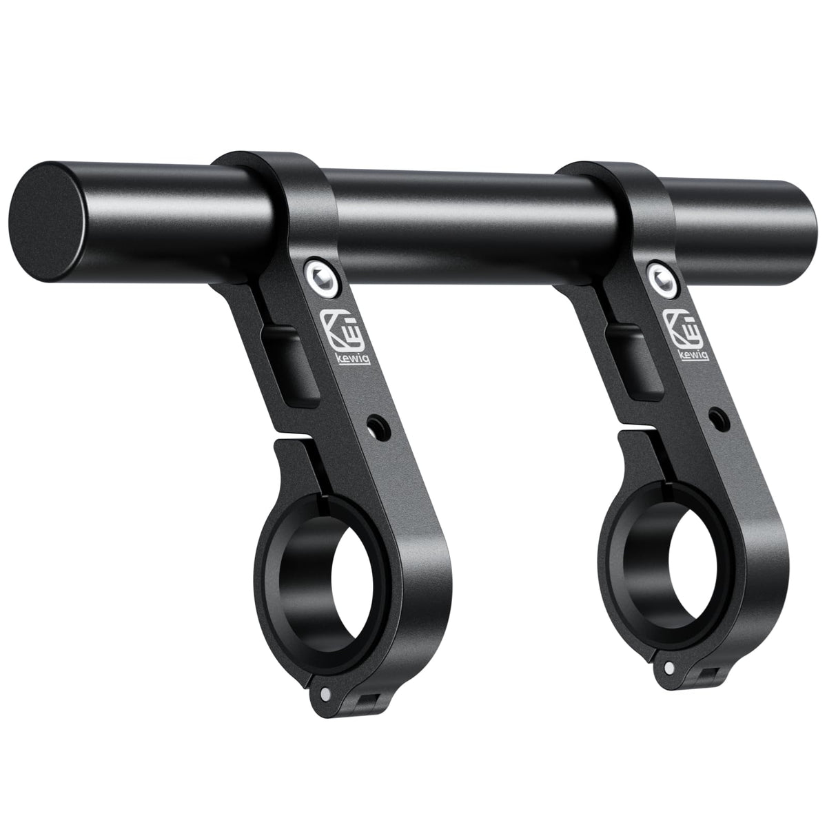 BRCOVAN front view of handlebar extender showing dual-clamp and crossbar for organized mounting