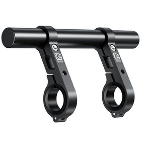 BRCOVAN front view of handlebar extender showing dual-clamp and crossbar for organized mounting