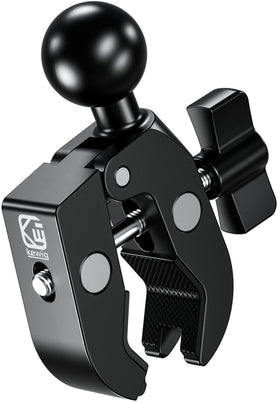 BRCOVAN front view clamp base showing sturdy aluminum construction and quick clamp benefit