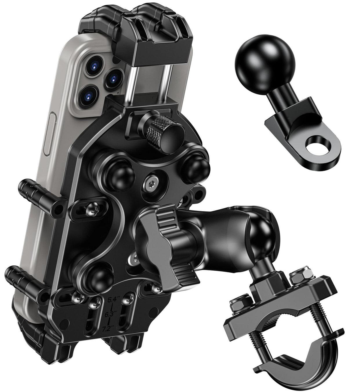 BRCOVAN front view mounted on handlebar showing stable hold and easy access