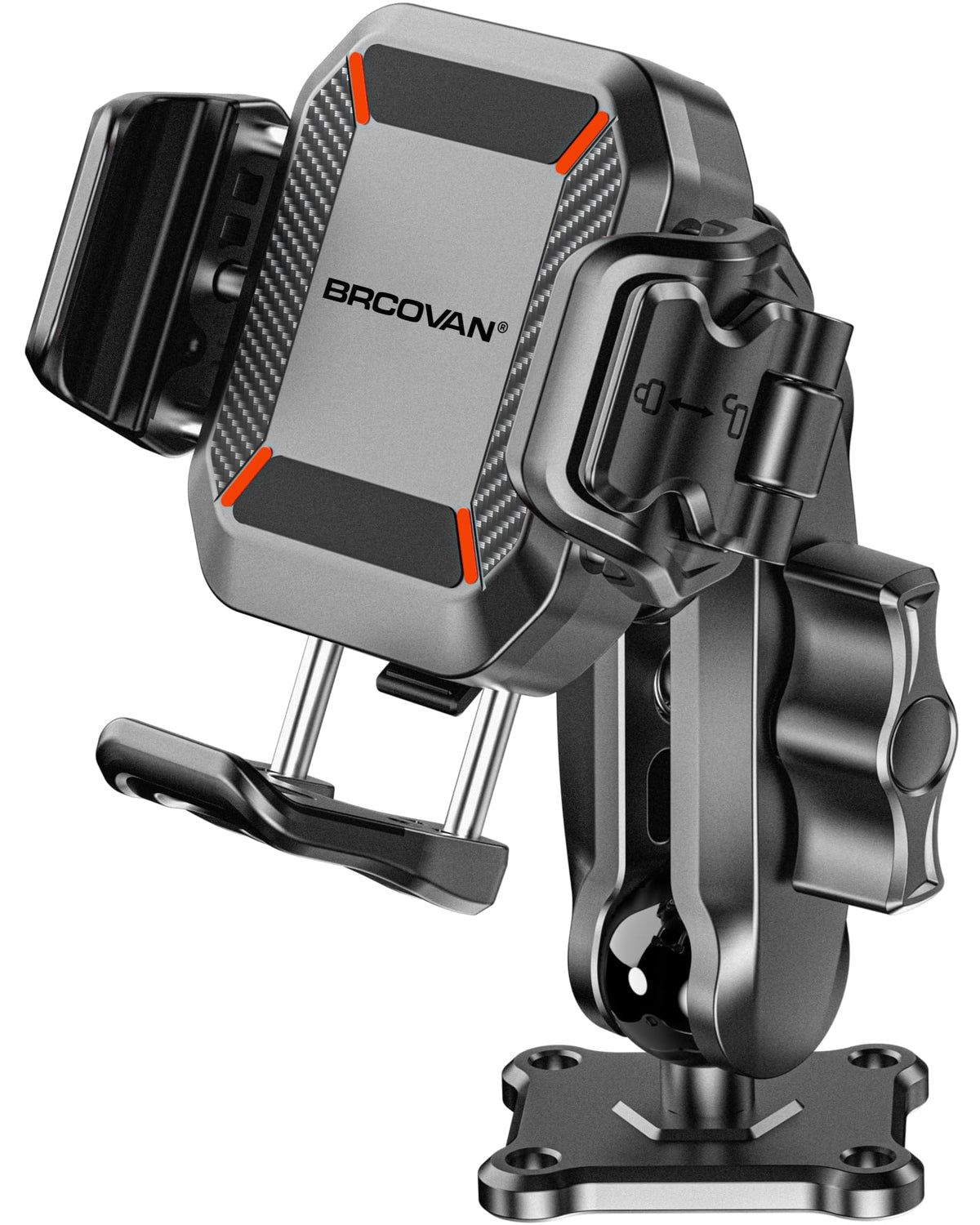 BRCOVAN front view mounted on dashboard showing stable placement and convenience