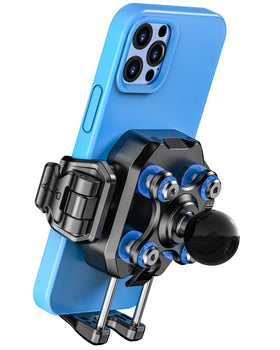BRCOVAN front view of phone mounted showing secure hold and stability