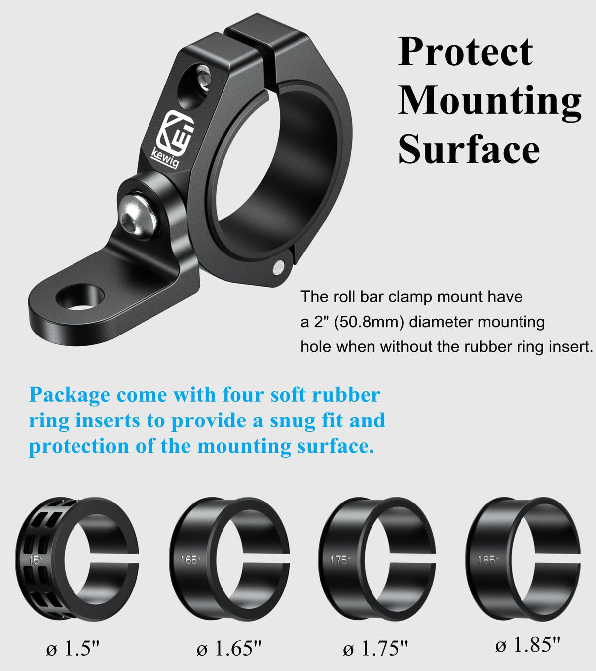 BRCOVAN hinged single-bolt closeup for quick installation and solid clamping