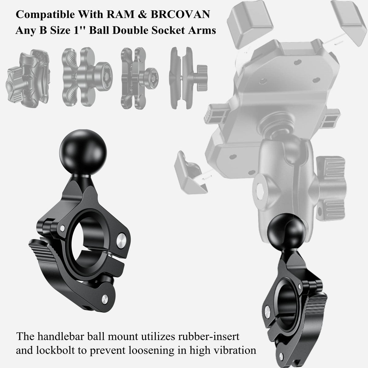 BRCOVAN four rubber inserts arranged showing multi-diameter options