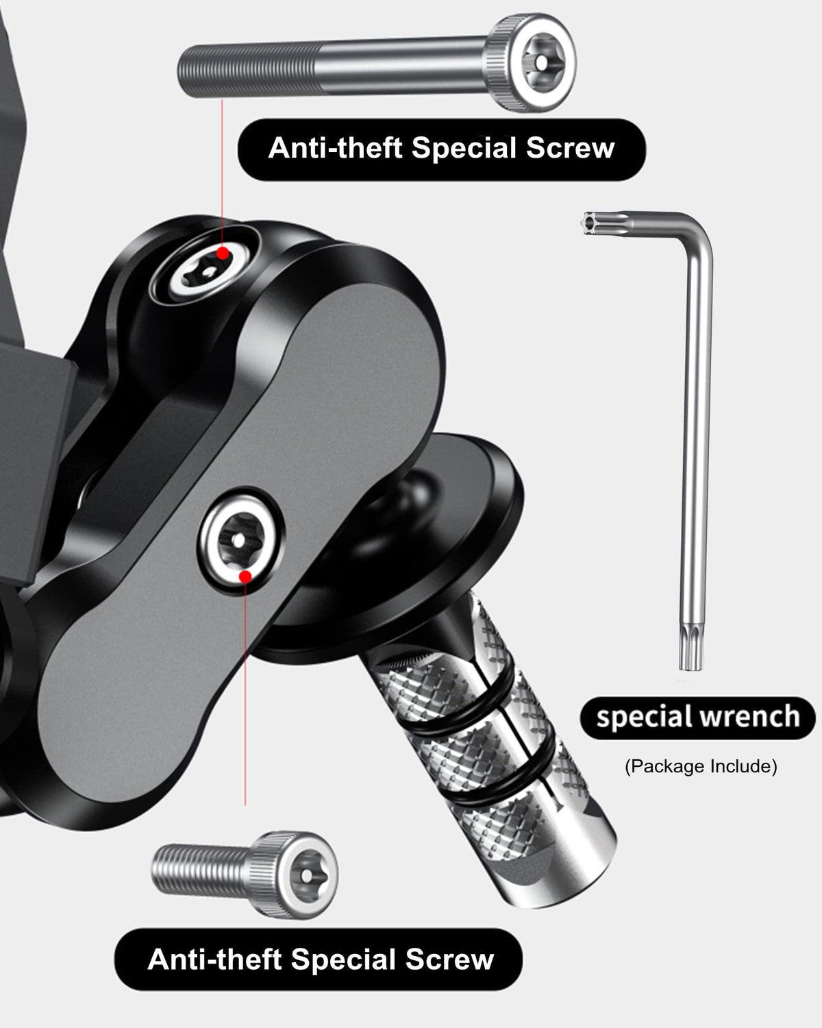 BRCOVAN installation showing expansion spacers fitting fork stem