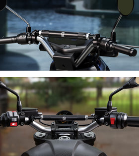 BRCOVAN lifestyle shot of rider with cross bar showing improved cockpit stability benefit